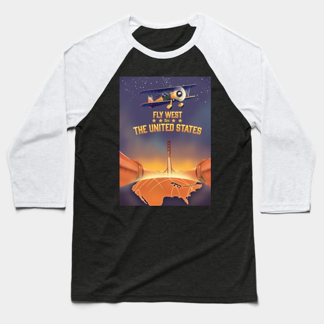 Fly West Baseball T-Shirt by nickemporium1